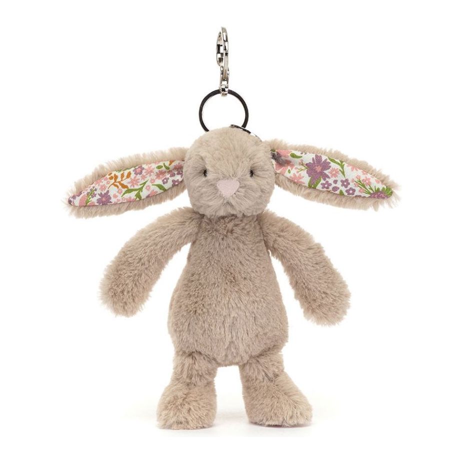 Jellycat Blossom Beige Bunny 'Petal' Bag Charm Bag Charms Jellycat