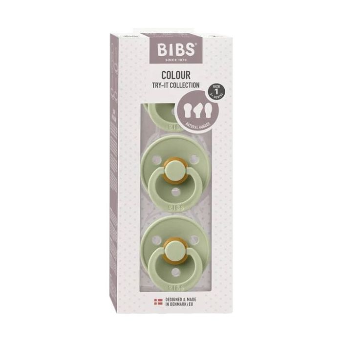 BIBS  Baby Try-It Collection 3 pack - Sage Pacifiers and Teething BIBS USA   