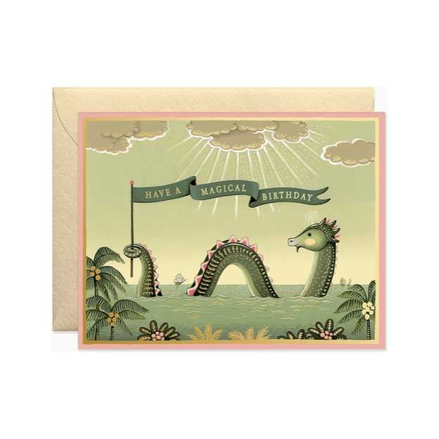 Baby & Birthday Greeting Cards -Joojoo Paper Greeting cards The Natural Baby Company Sea Monster Birthday Card  