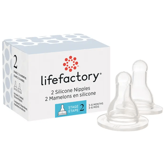 Lifefactory Bottle Nipples - 2 Pack Bottles & Sippies Lifefactory Stage 2 (3-6 months)  