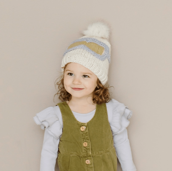 Blueberry Hill Ski Goggles Hat, Cream - Baby & Kids Christmas Hat Baby & Toddler Hats The Blueberry Hill   