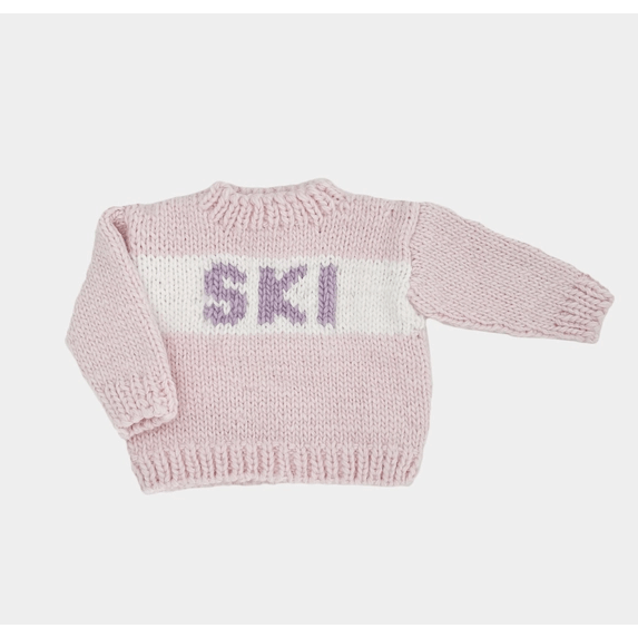 Blueberry Hill Ski Sweater, Baby Pink Sweater The Blueberry Hill   