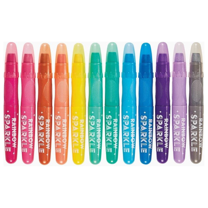 Ooly Rainbow Sparkle Metallic Watercolor Gel Crayons - Set of 12 - NEW Crayons Ooly   