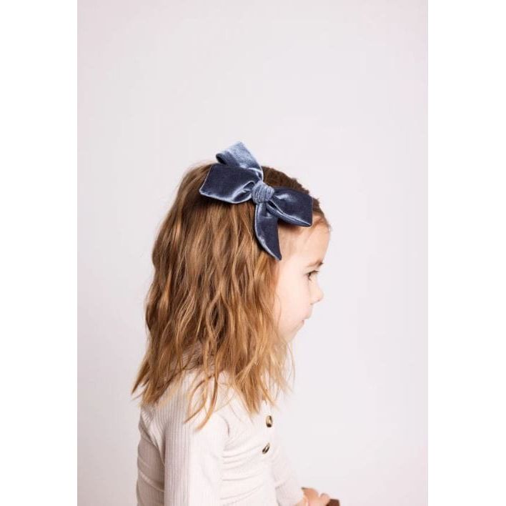 Lou Lou & Company Velvet Bow Clip- Single Large Hair clip Lou Lou & Company   