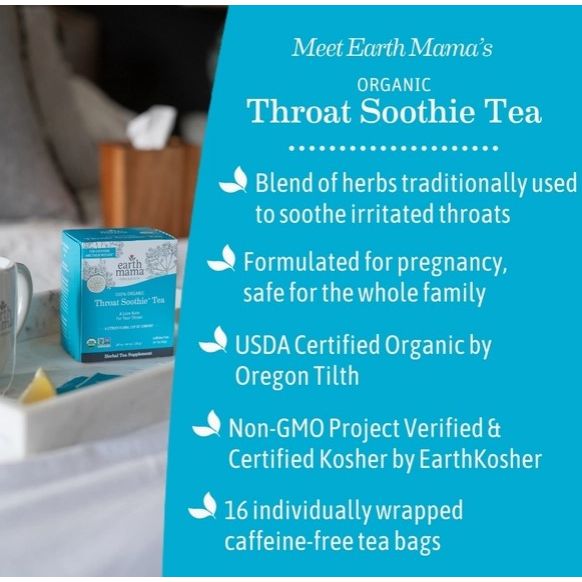 Earth Mama Organics Throat Soothie Tea Supplements & Remedies Earth Mama Organics   