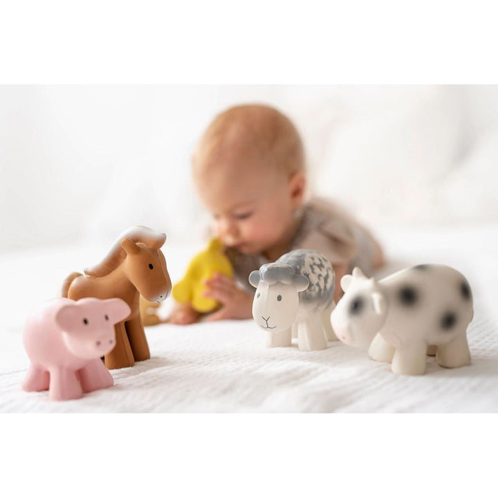 Tikiri Pig Teether, Rattle & Bath Toy Pacifiers and Teething Tikiri   