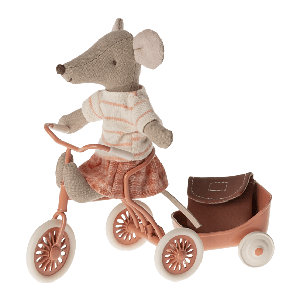 Maileg Tricycle Mouse, Big Sister - Coral Mice Maileg   