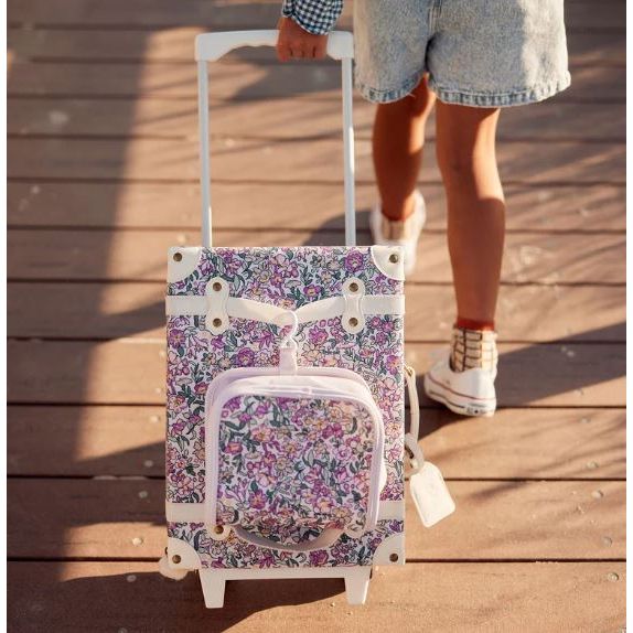 Olli Ella See-Ya Suitcase- Wildflowers Suitcase Olliella   