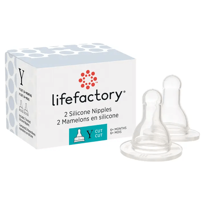 Lifefactory Bottle Nipples - 2 Pack Bottles & Sippies Lifefactory Y Cut (fastest)  