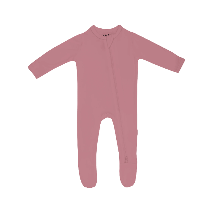 Kyte Baby Zippered Footie Footie Kyte Baby Preemie Dusty Rose 