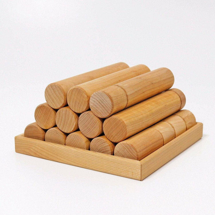 Grimm's Large Building Rollers Natural Wooden Toys Grimm's   