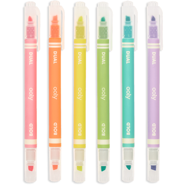 Ooly - 6 Pcs - Dual Liner Neon Highlighter » Cheap Shipping