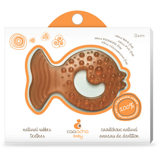 CaaOcho Baby - All-Stage Natural Rubber Teether Fish - BPA