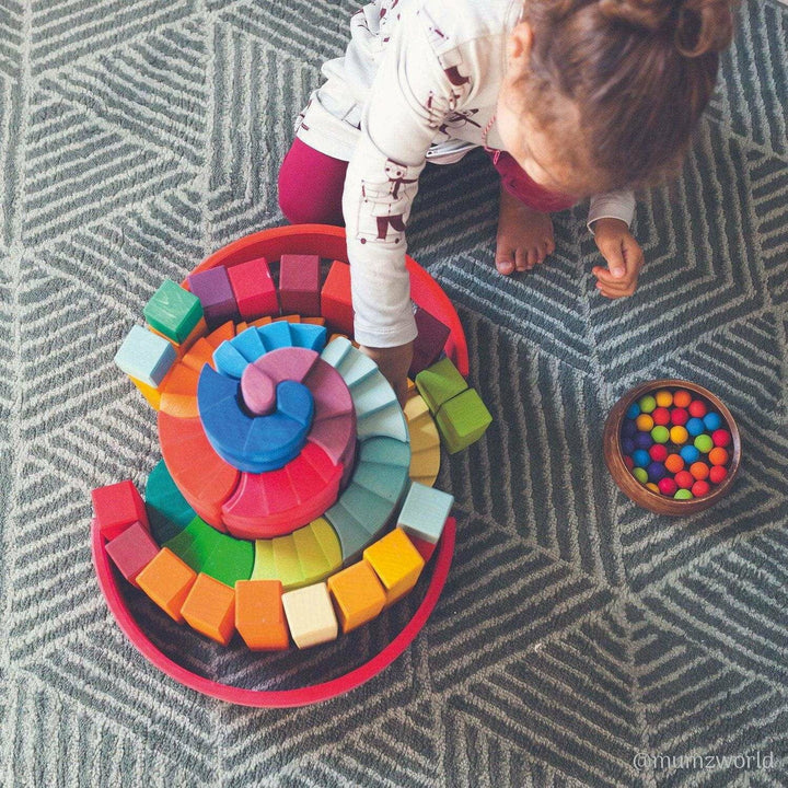 Grimm's Counterrotating Stepped Spiral Sorting & Stacking Toys Grimm's   