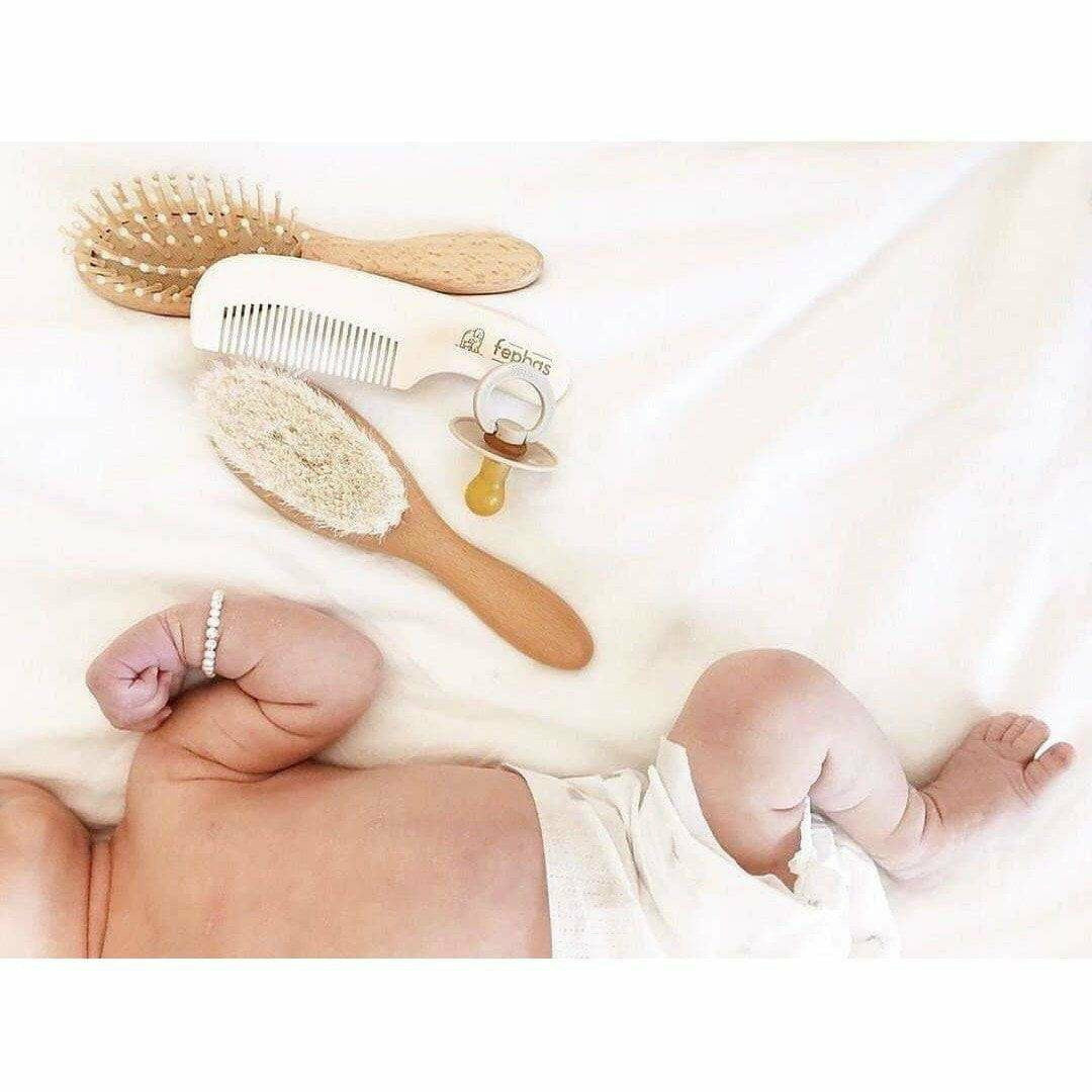 Fephas Baby Wooden Hairbrush Set Natural Toiletries Fephas   