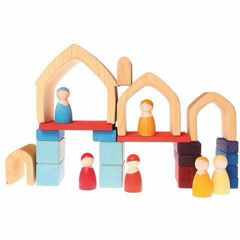 Grimm's Natural House Sorting & Stacking Toys Grimm's   