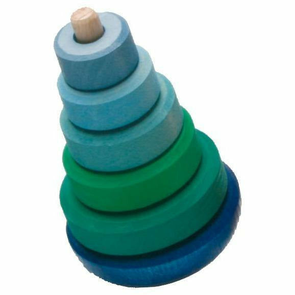 Grimm's Wobbly Stacking Tower- Blue Sorting & Stacking Toys Grimm's   