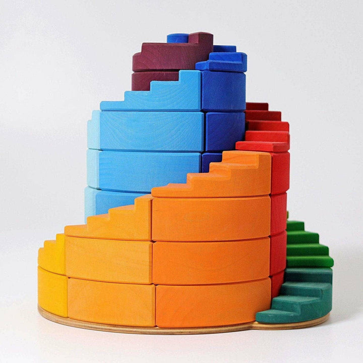 Grimm's Counterrotating Stepped Spiral Sorting & Stacking Toys Grimm's   