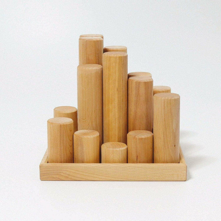 Grimm's Large Building Rollers Natural Wooden Toys Grimm's   