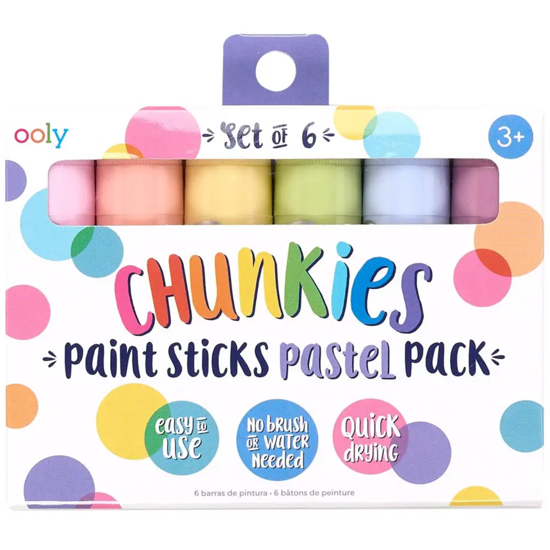 Ooly Chunkies Paint Sticks Pastel Pack - Set of 6 Colors