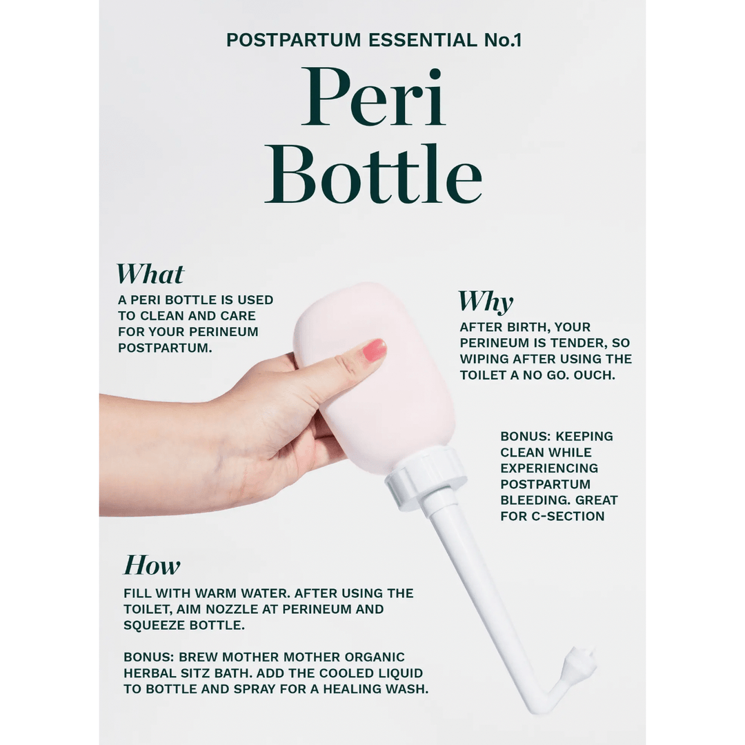 Popped Peri Bottle for Postpartum Care, Portable Bidet, Spray Bottle for  Pain Relief, Tears, and Hemorrhoids After Birth