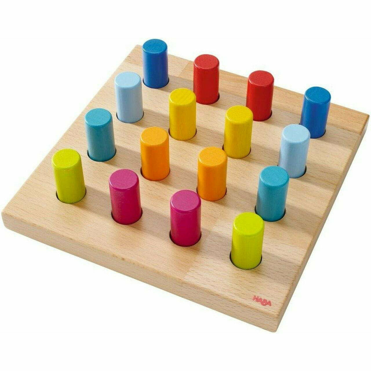 Haba Rainbow Whirls Pegging Game – The Natural Baby Company