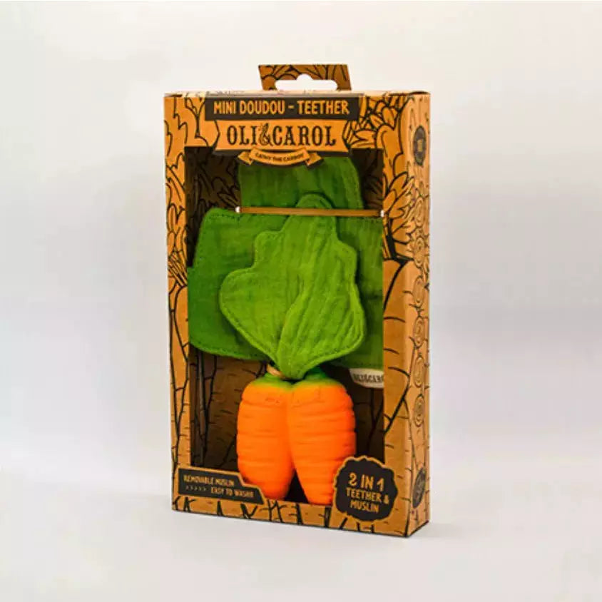 Oli & Carol Cathy the Carrot Mini Doudou Teether Pacifiers and Teething Oli & Carol   