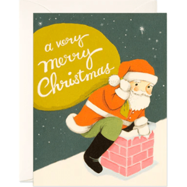 Baby & Birthday Greeting Cards -Joojoo Paper Greeting cards The Natural Baby Company Santa on Rooftop  