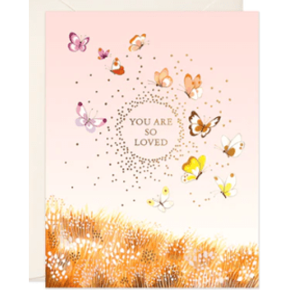 Baby & Birthday Greeting Cards -Joojoo Paper Greeting cards The Natural Baby Company Butterflies so Loved  